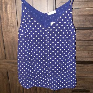 Polka Dot Button Down Tank